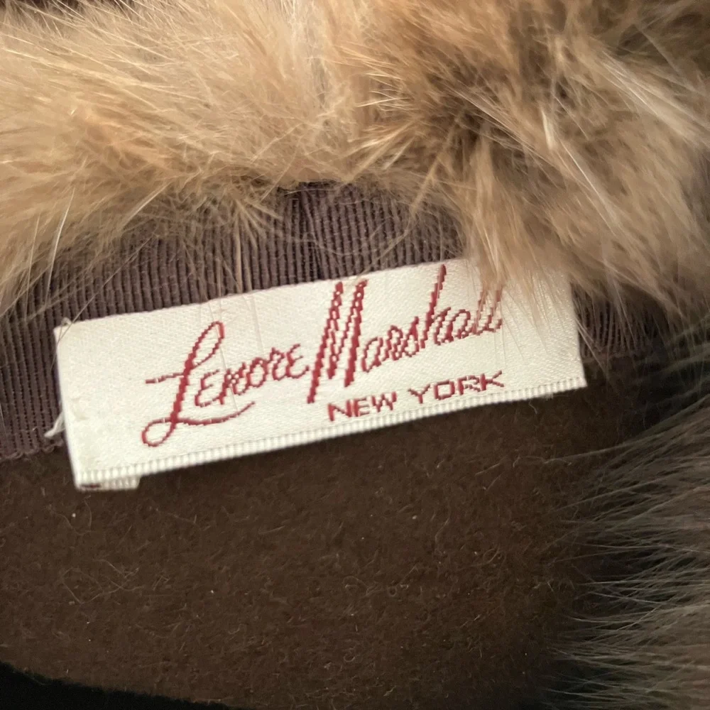 Marshall Brown Hat with Fur Trim - Picture 3 of 3